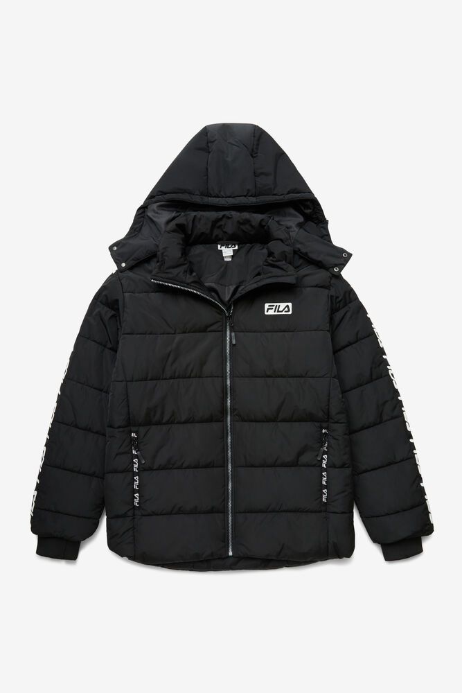 Fila Miesten Takki Pace Puffer Mustat - DFGH-84107